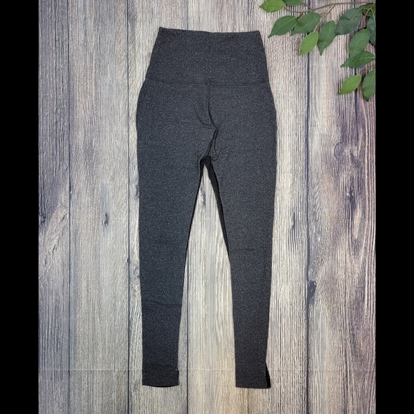 Beyond Yoga Gray High Rise Polka Dot Mesh Leggings - Picture 2 of 10